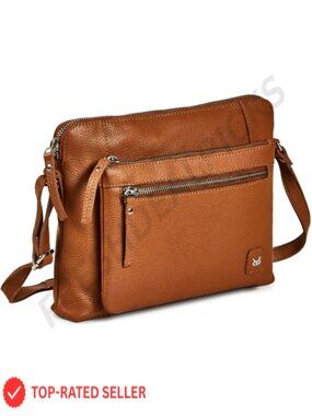 Genuine Leather Crossbody Bag for Women Small Sling Shoulder Handbag with